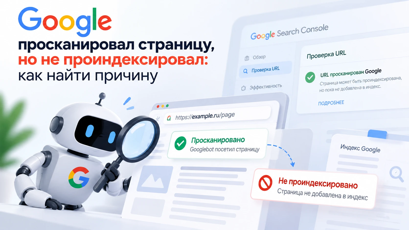 Google просканировал страницу, но не проиндексировал — обложка статьи GiperBaton